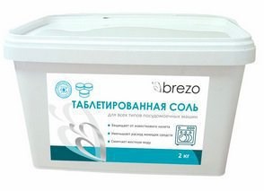 

Бытовая химия BREZO 97495 соль для ПММ 2 кг, специал.,таблетированная
