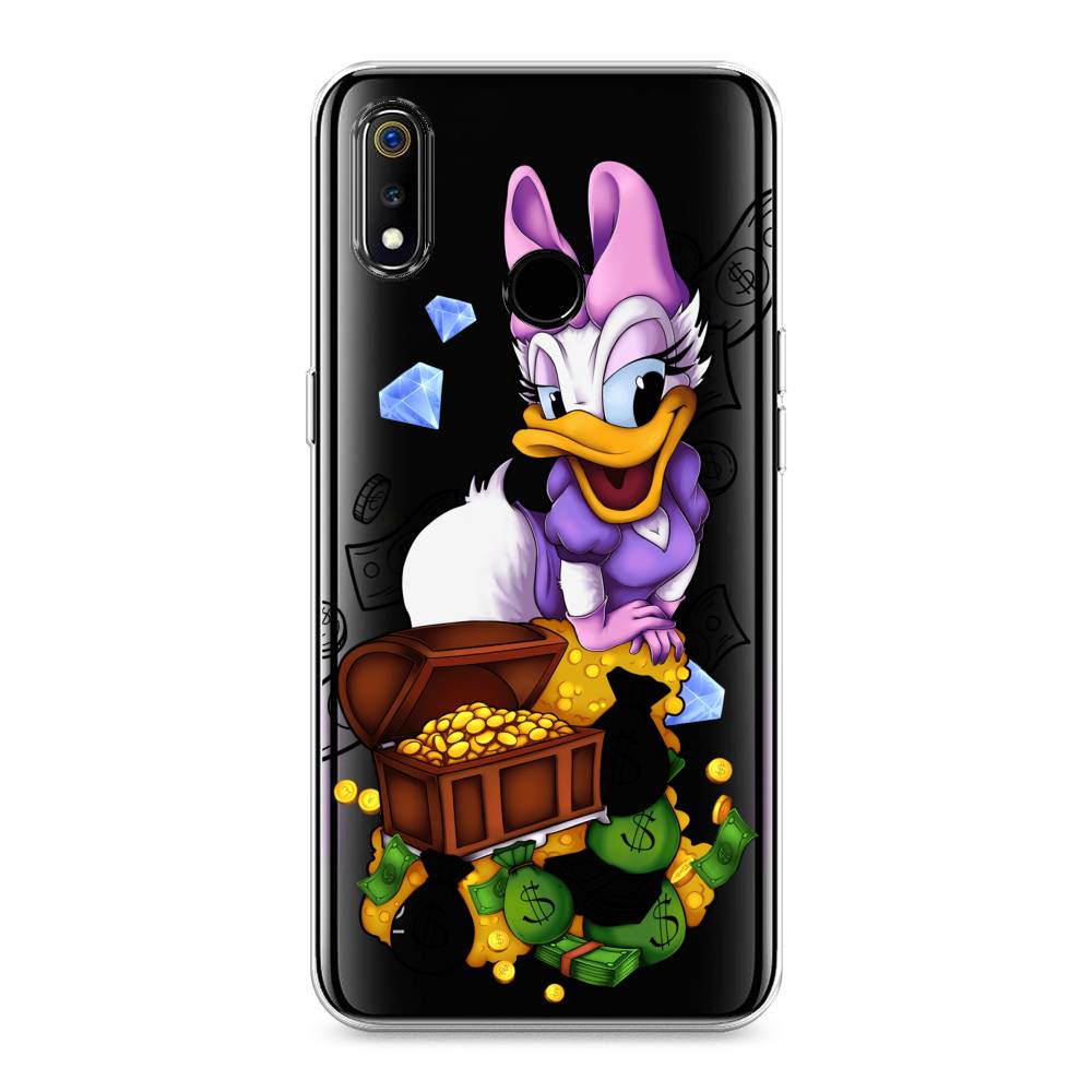 

Чехол на Realme 3 "Rich Daisy Duck", Коричневый;белый;фиолетовый, 251050-6