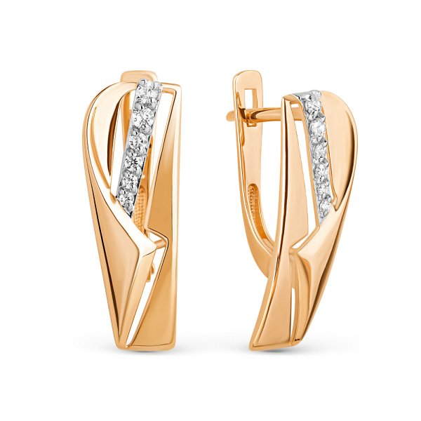 

Серьги из золота TEO MAORI 8020872-5102, фианит, 8020872-5102