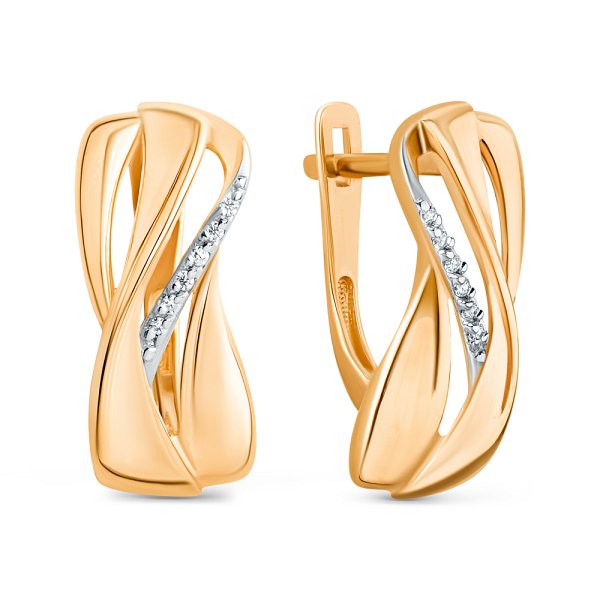 

Серьги из золота TEO MAORI 8022332-5102, фианит, 8022332-5102