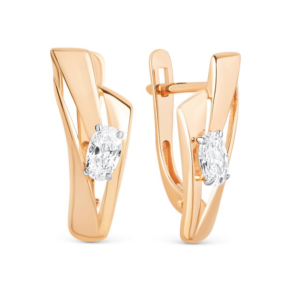 

Серьги из золота TEO MAORI 8023112-5102, фианит, 8023112-5102