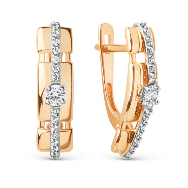 

Серьги из золота TEO MAORI 8023342-5102, фианит, 8023342-5102