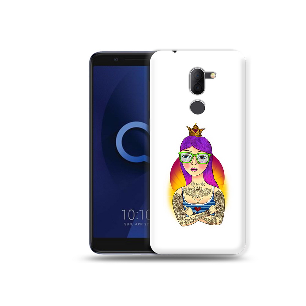 

Чехол MyPads Tocco для Alcatel 3X девушка в татуировках с короной (PT112114.674.305), Прозрачный, Tocco