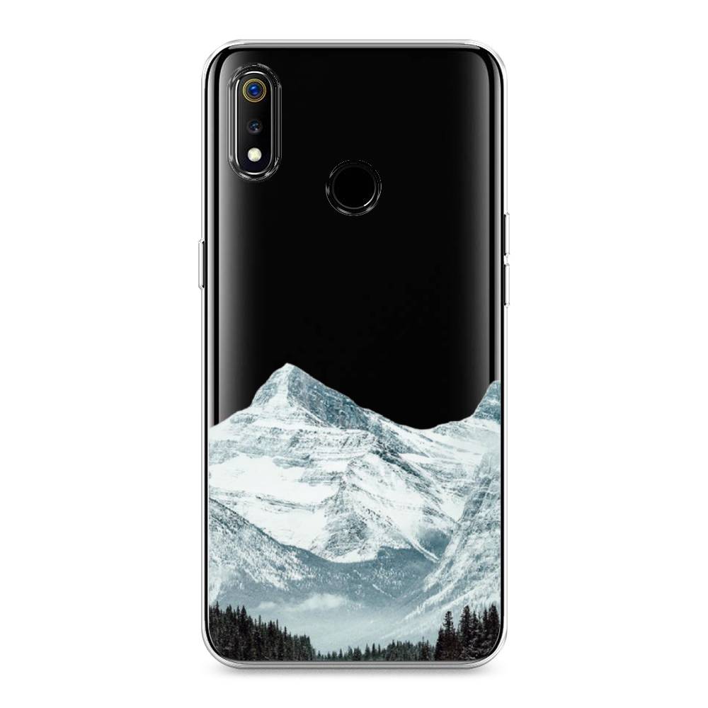 

Чехол на Realme 3 "Горы арт 1", Белый;зеленый, 251050-2