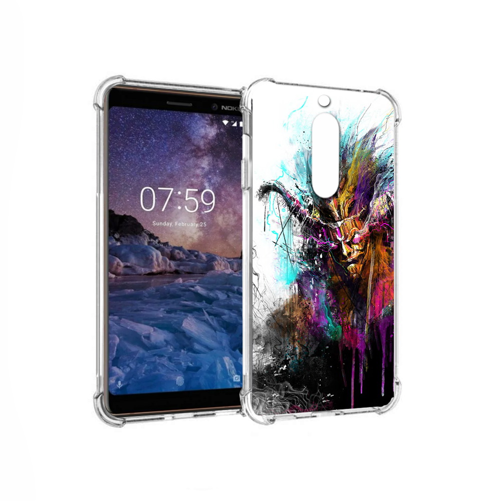 

Чехол MyPads Tocco для Nokia 7 яркий дьявол (PT95887.123.709), Прозрачный, Tocco