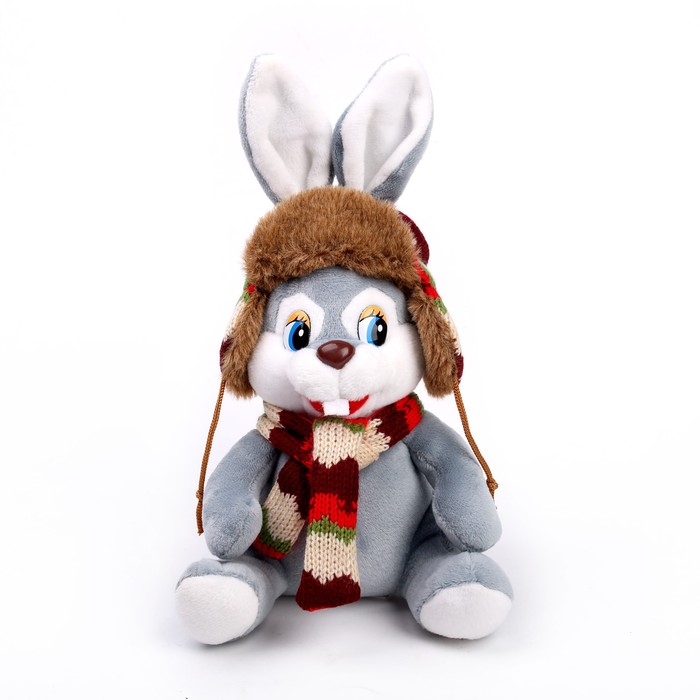 

Мягкая игрушка «Кролик в ушанке», 16 см
