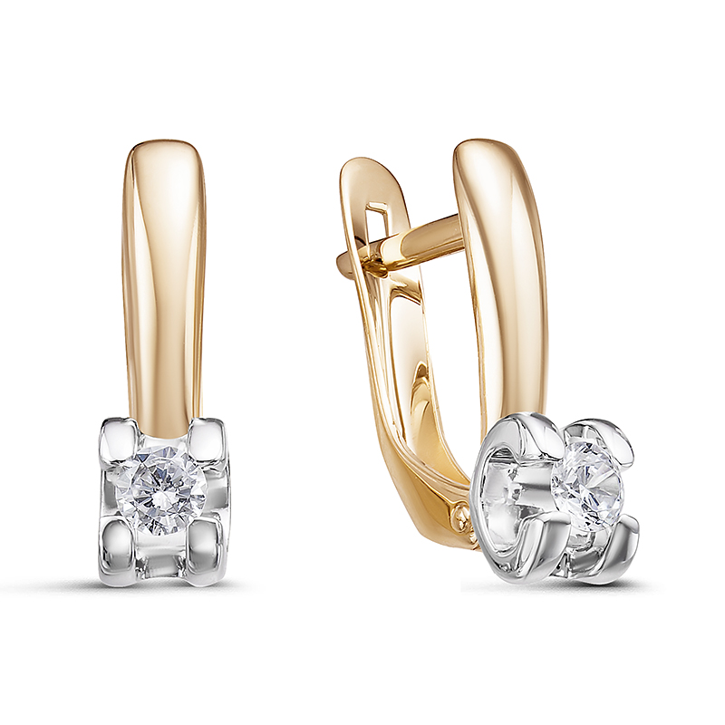 

Серьги из золота TEO MAORI 8БР121457р, бриллиант, 8БР121457р