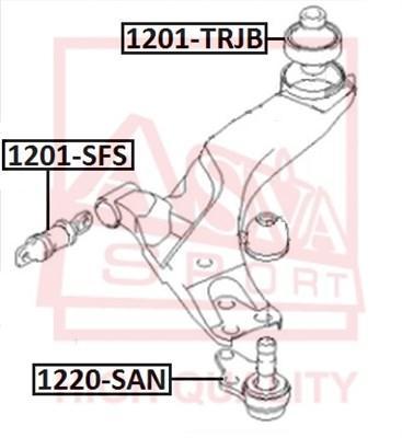 

иж.Рычага Hyundai Centennial 2000- Hyundai Santa Fe 2000-2006 Hyundai Febest арт. 1220-SAN