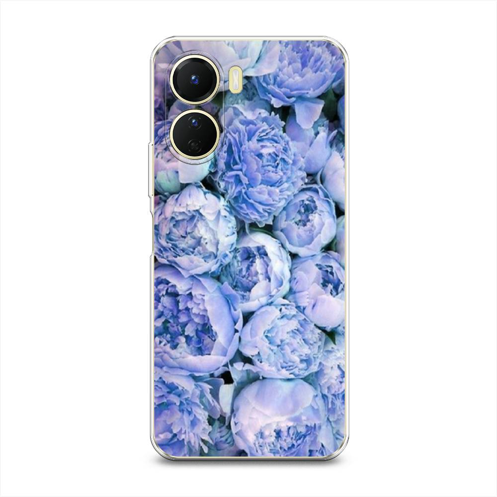 

Чехол Awog на Vivo Y16 "Пионы голубые", Голубой, 267850-8