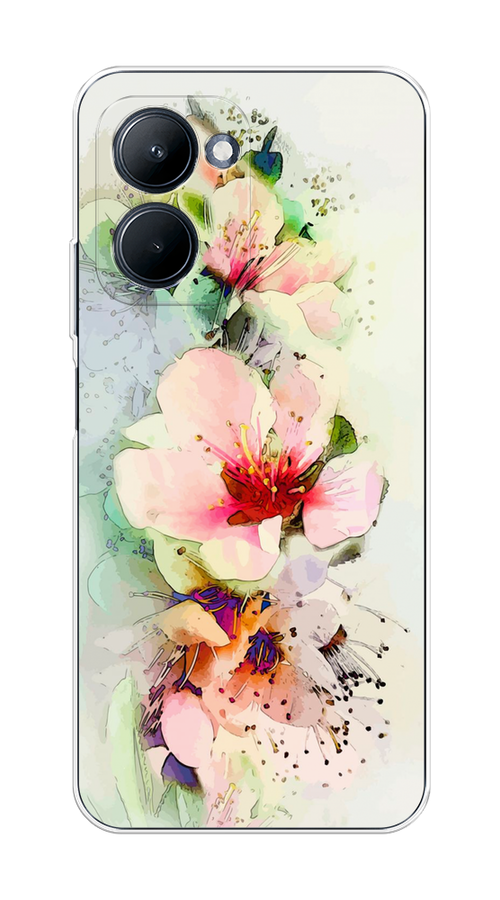

Чехол на Realme C33 "Нежные цветы", Зеленый;розовый, 2511350-2