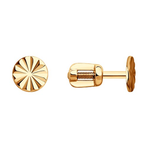 

Серьги пусеты из золота TEO MAORI 822574, фианит, 822574