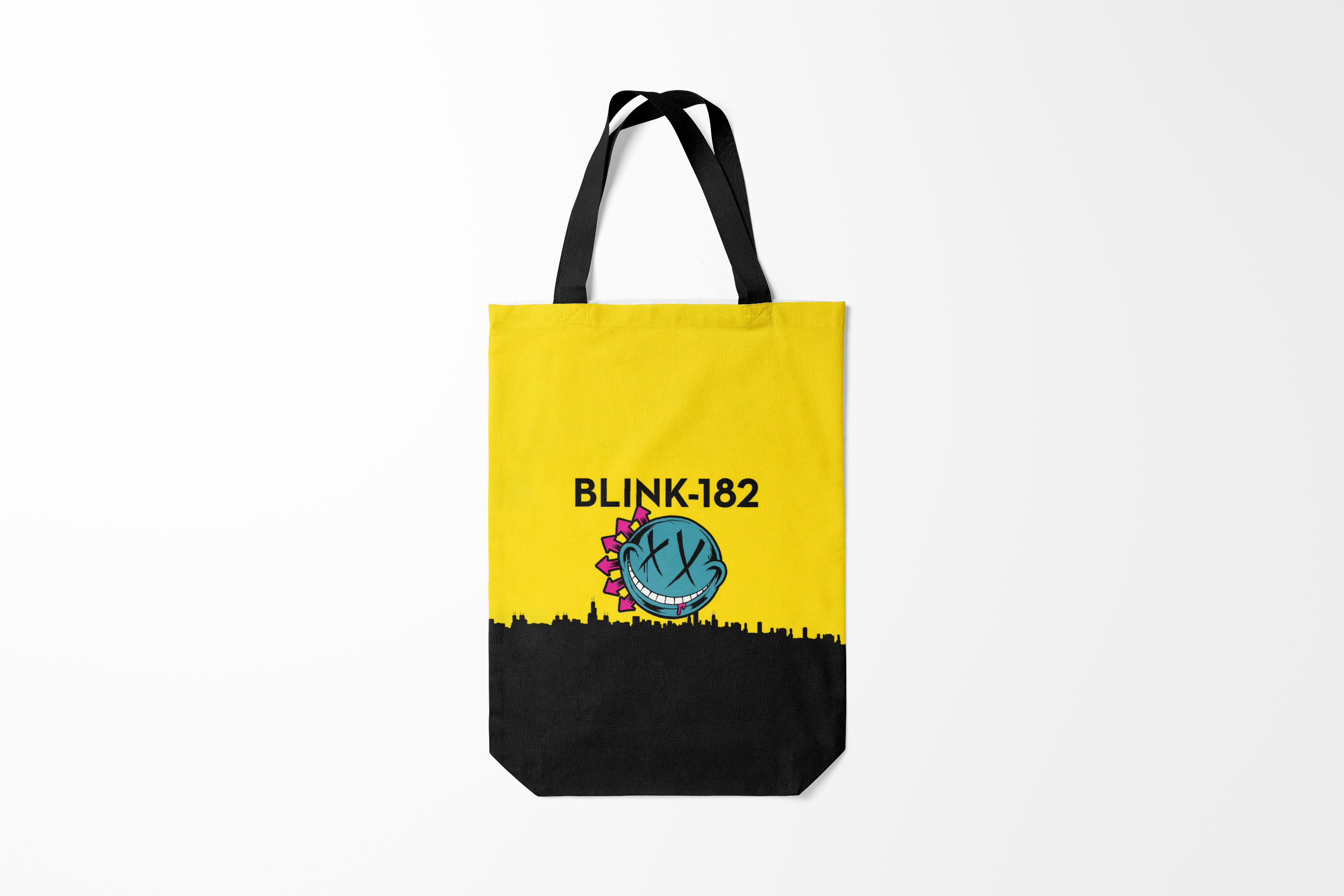 

Сумка шoппер унисекс Burnettie Blink 182 город, желтый, Blink 182 город