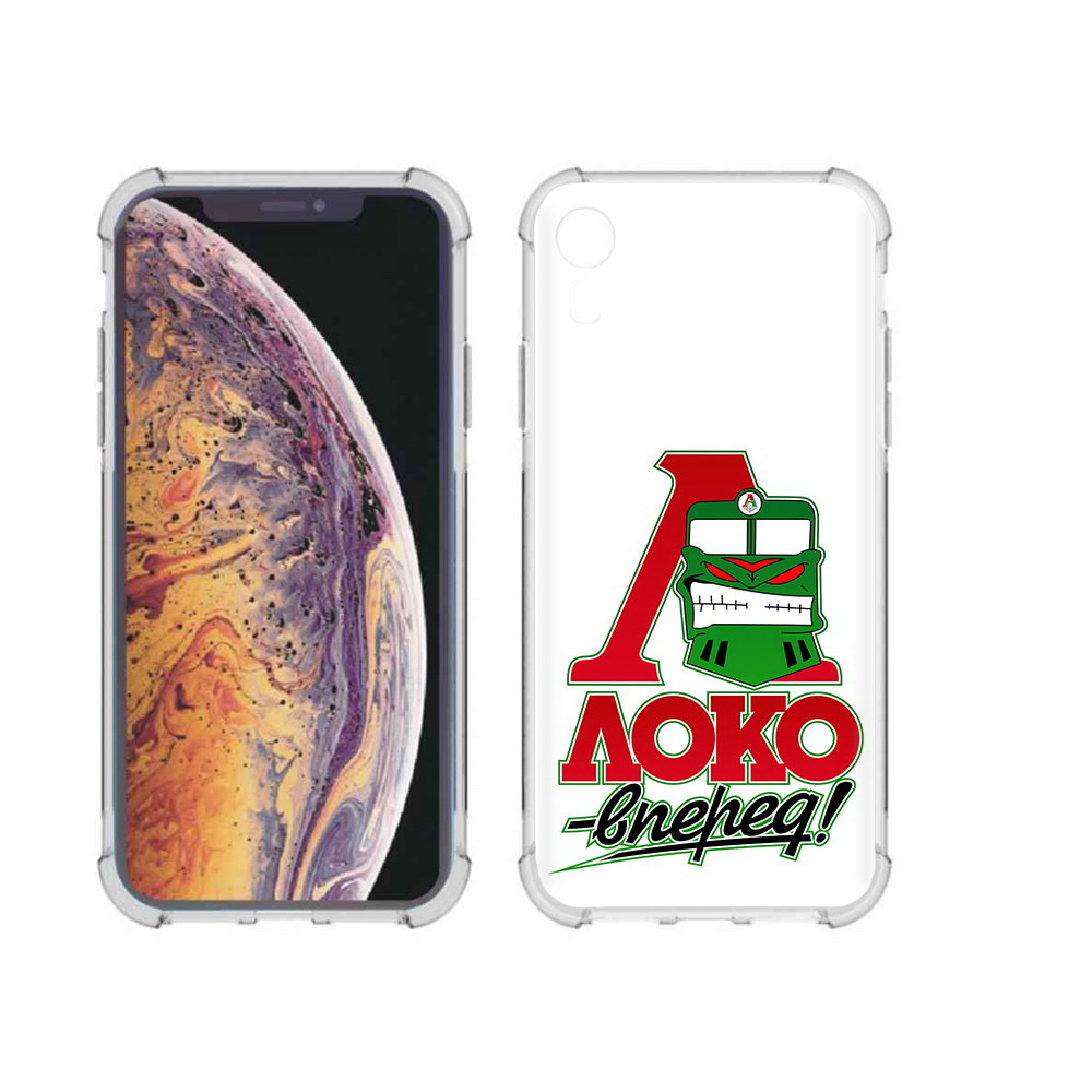 

Чехол MyPads Tocco для Apple iPhone XR ФК локо вперед, Прозрачный, Tocco