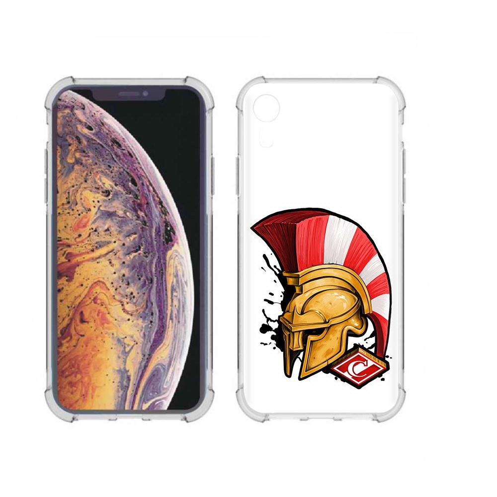 

Чехол MyPads Tocco для Apple iPhone XR ФК спартак шлем, Прозрачный, Tocco