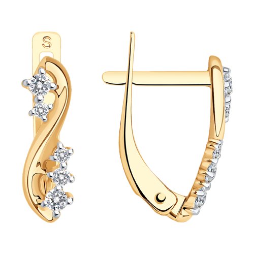 

Серьги из золота TEO MAORI 827144, фианит, 827144