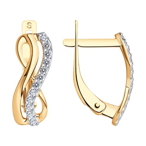 

Серьги из золота TEO MAORI 827155, фианит, 827155
