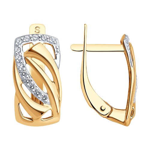 

Серьги из золота TEO MAORI 827189, фианит, 827189