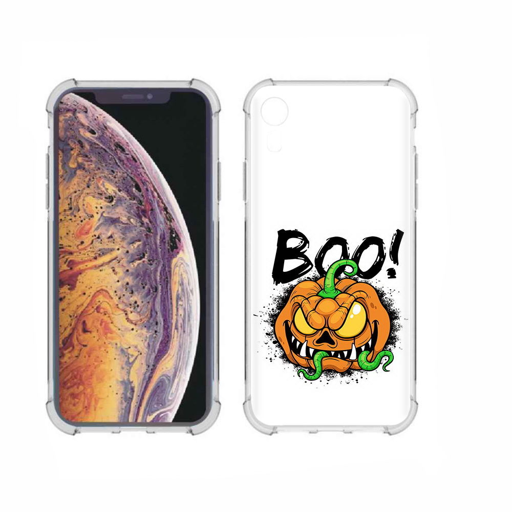 

Чехол MyPads Tocco для Apple iPhone XR Хэллоуин бу, Прозрачный, Tocco