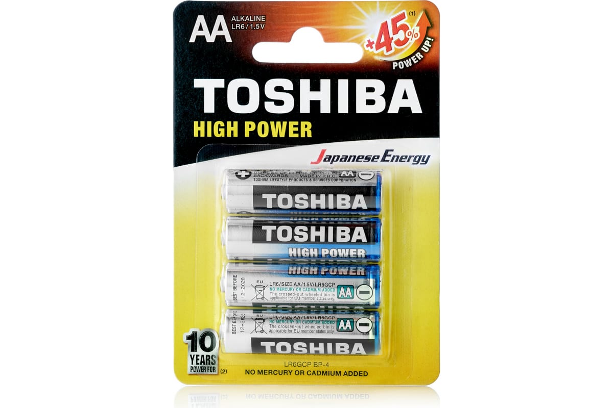 Алкалиновый элемент питания Toshiba LR6 3454