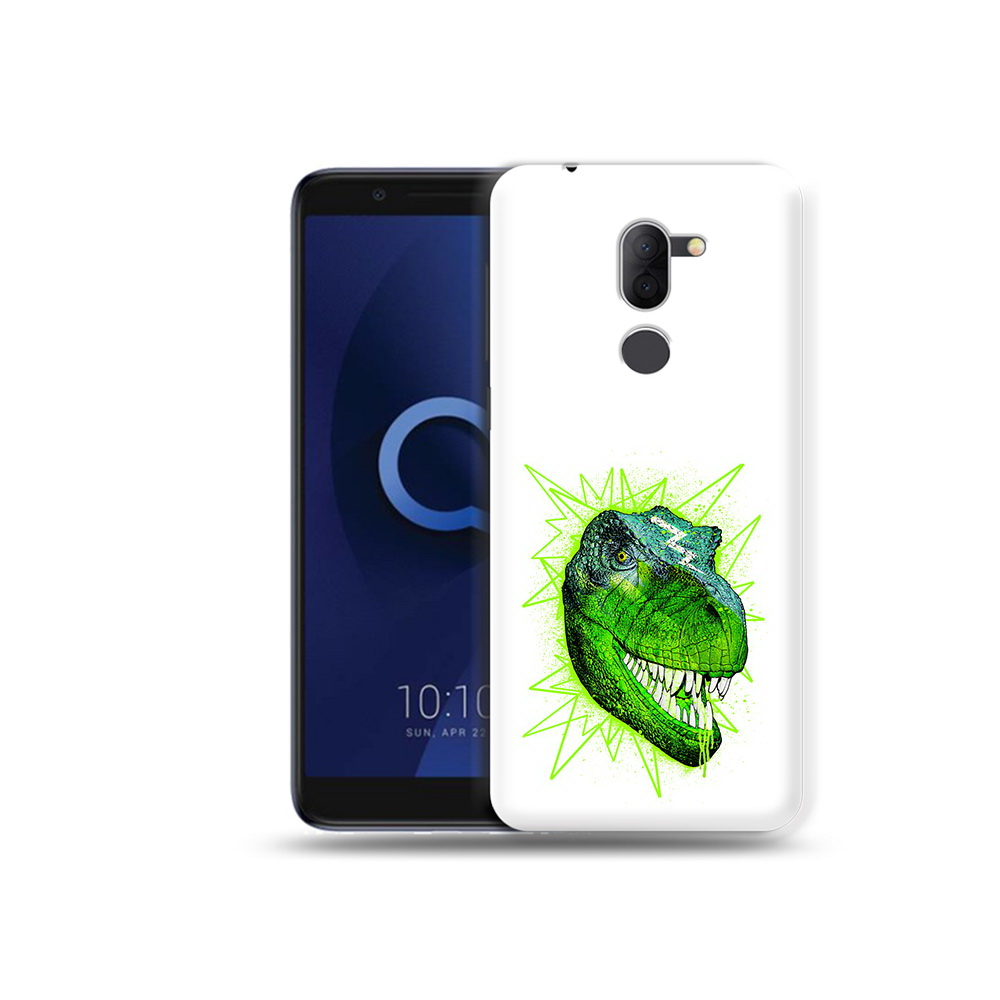 

Чехол MyPads Tocco для Alcatel 3X зеленый динозавр (PT112114.674.358), Прозрачный, Tocco