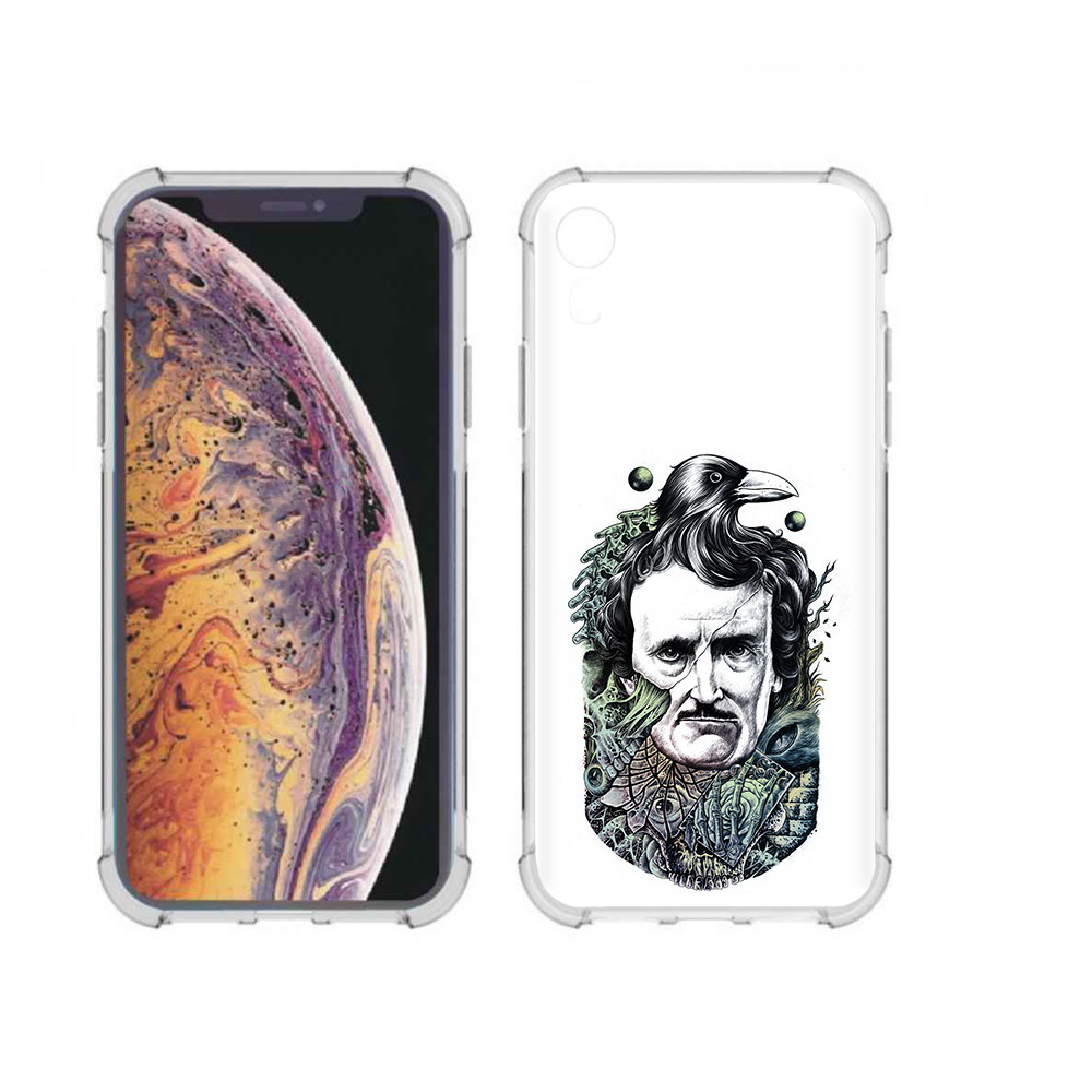 

Чехол MyPads Tocco для Apple iPhone XR Эдгар Аллан с вороном, Прозрачный, Tocco