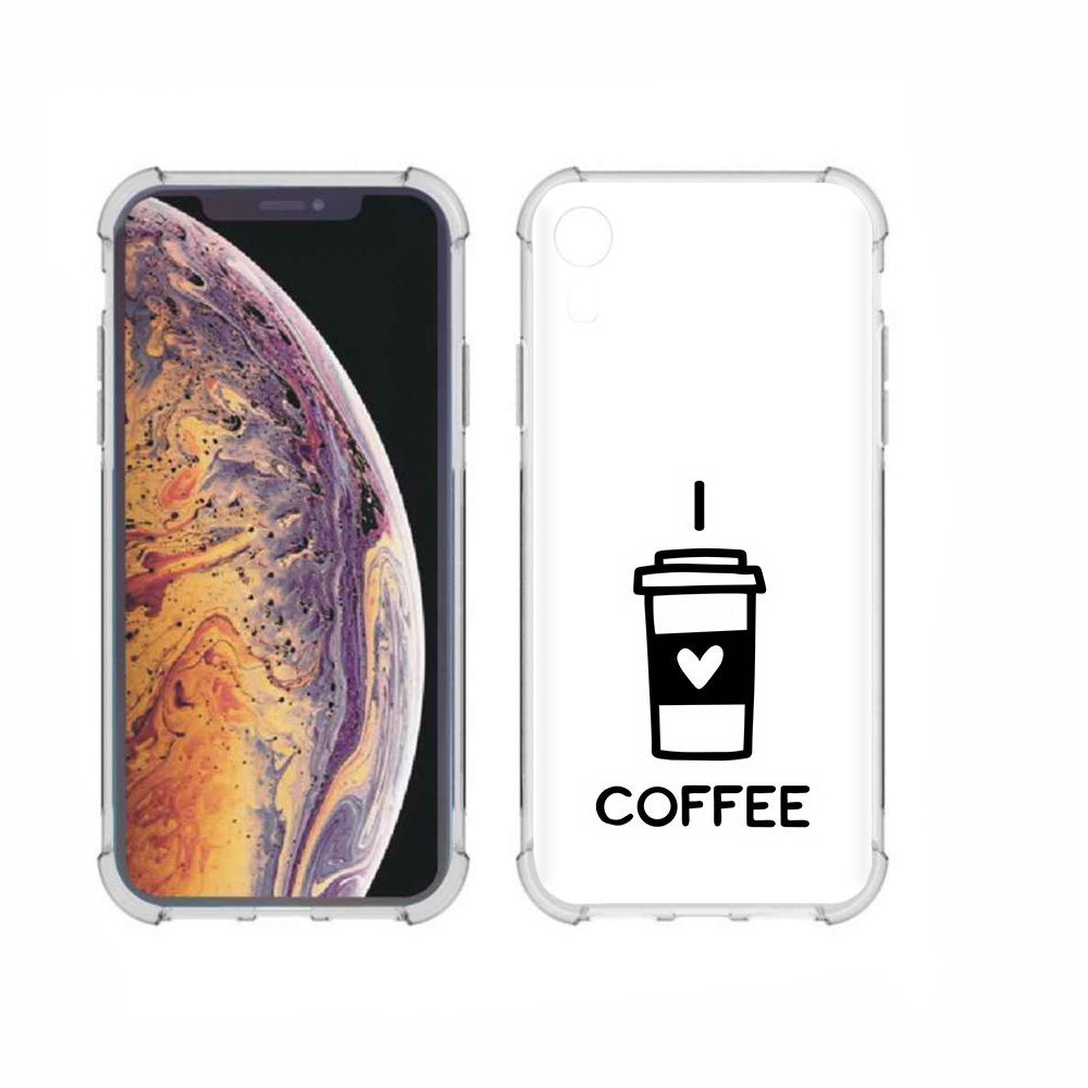 

Чехол MyPads Tocco для Apple iPhone XR Я люблю кофе, Прозрачный, Tocco