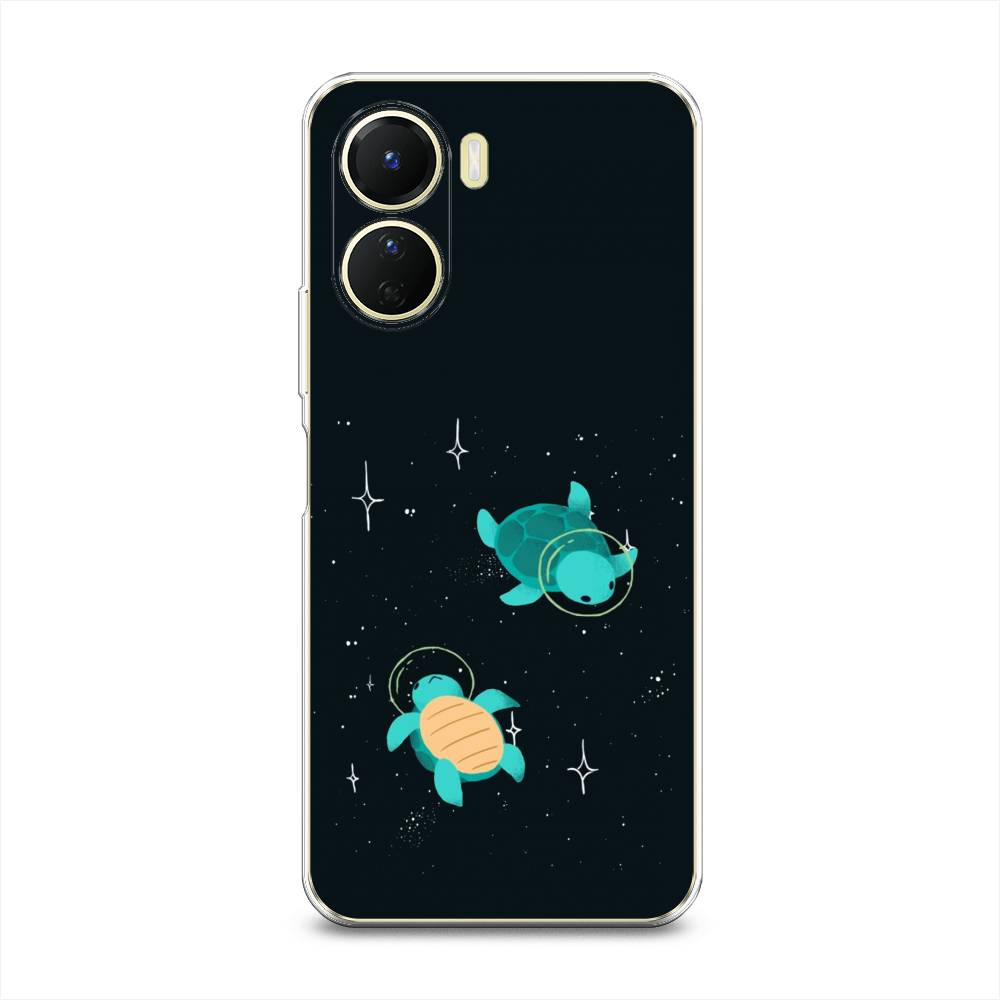 

Чехол Awog на Vivo Y16 "Черепашки космонавты", Черный;синий, 267850-4