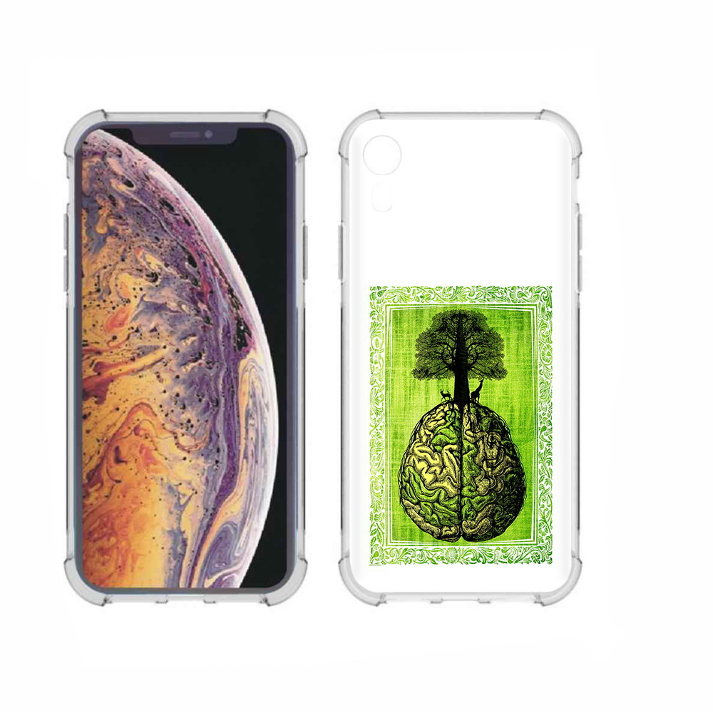 

Чехол MyPads Tocco для Apple iPhone XR абстракция здоровый мозг, Прозрачный, Tocco