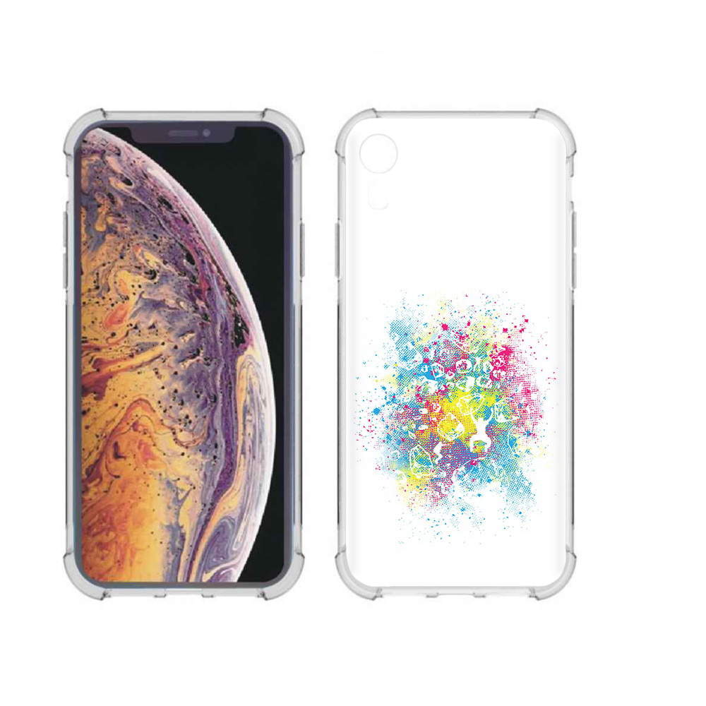 

Чехол MyPads Tocco для Apple iPhone XR акварель абстракция, Прозрачный, Tocco