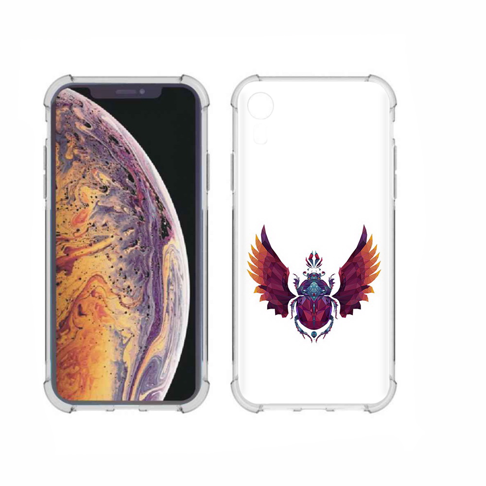 

Чехол MyPads Tocco для Apple iPhone XR алмазный скоробей, Прозрачный, Tocco