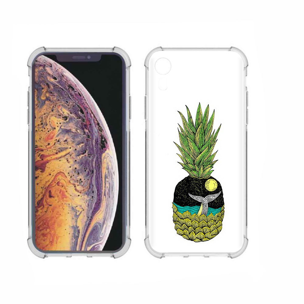 

Чехол MyPads Tocco для Apple iPhone XR ананас с китом, Прозрачный, Tocco