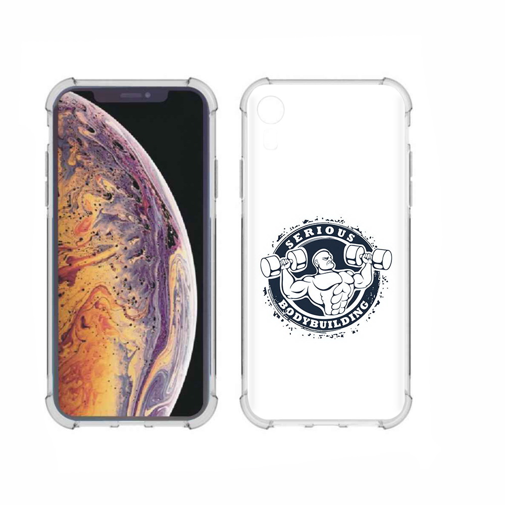 

Чехол MyPads Tocco для Apple iPhone XR бодибилдинг воля к победе, Прозрачный, Tocco