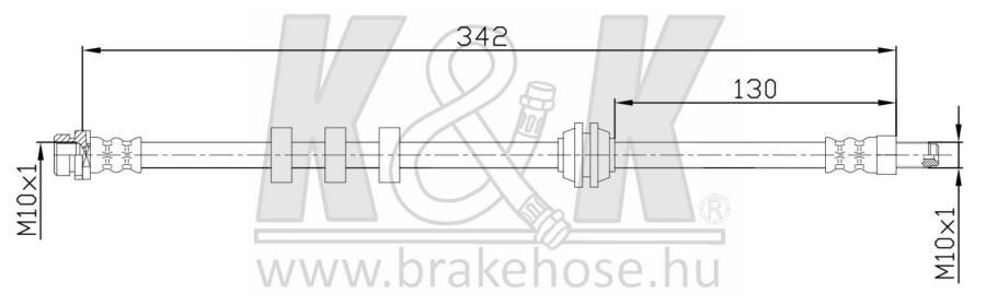 

Шланг Тормозной Ft1140 Ford Focus 99- Передн. R/L K&K арт. FT1140