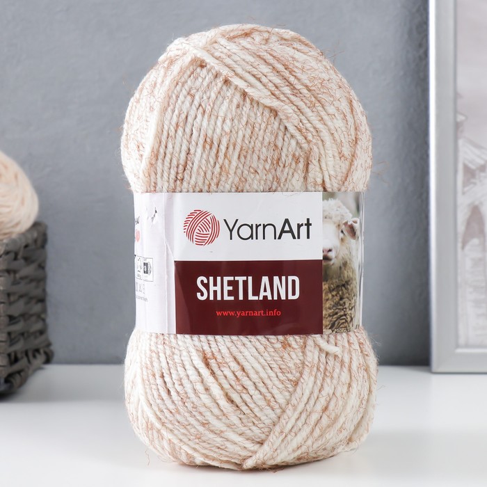 фото Пряжа shetland 30% шерсть верджин, 70% акрил 220м/100гр (535а бел-беж) yarnart