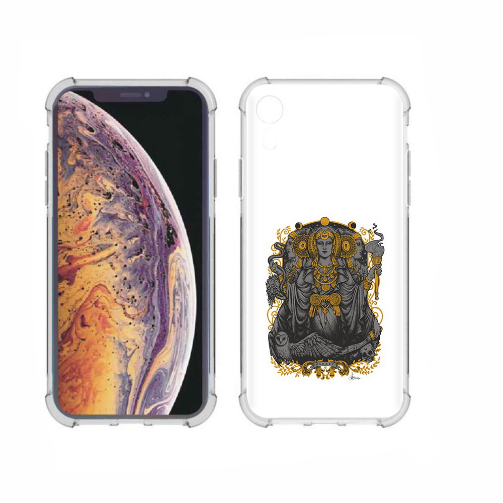 

Чехол MyPads Tocco для Apple iPhone XR божество с золотыми элементами, Прозрачный, Tocco