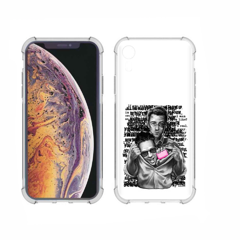 

Чехол MyPads Tocco для Apple iPhone XR бойцовский клуб, Прозрачный, Tocco