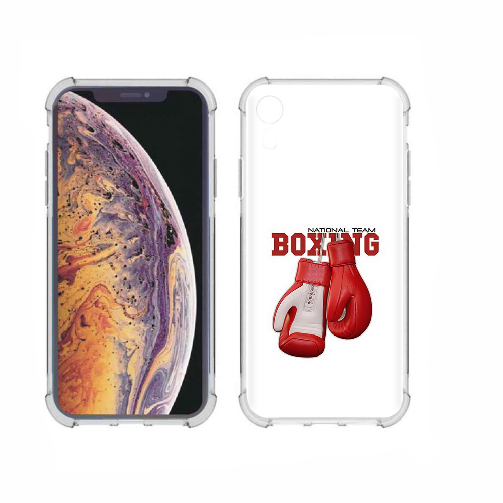 

Чехол MyPads Tocco для Apple iPhone XR боксерские перчатки, Прозрачный, Tocco