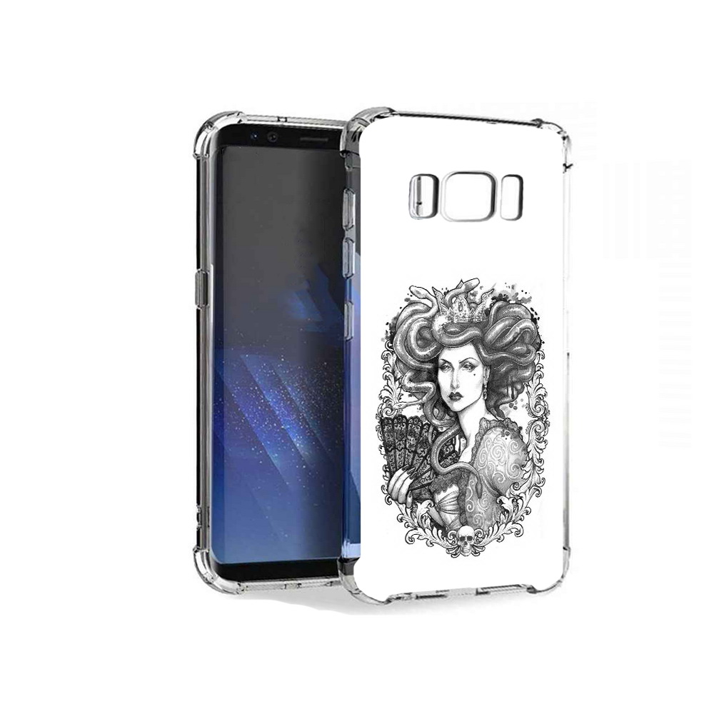 

Чехол MyPads Tocco для Samsung Galaxy S8+ медуза черно белый, Tocco