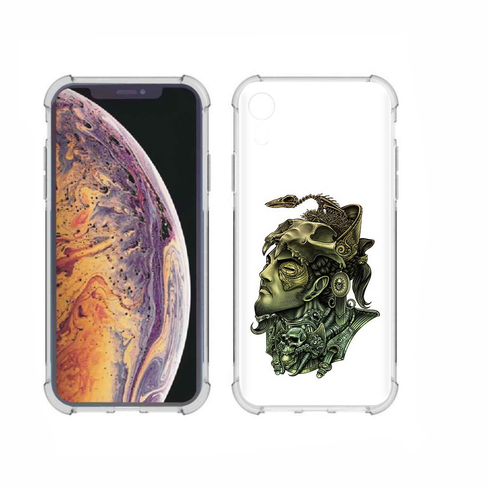 

Чехол MyPads Tocco для Apple iPhone XR бронзовый воин, Прозрачный, Tocco