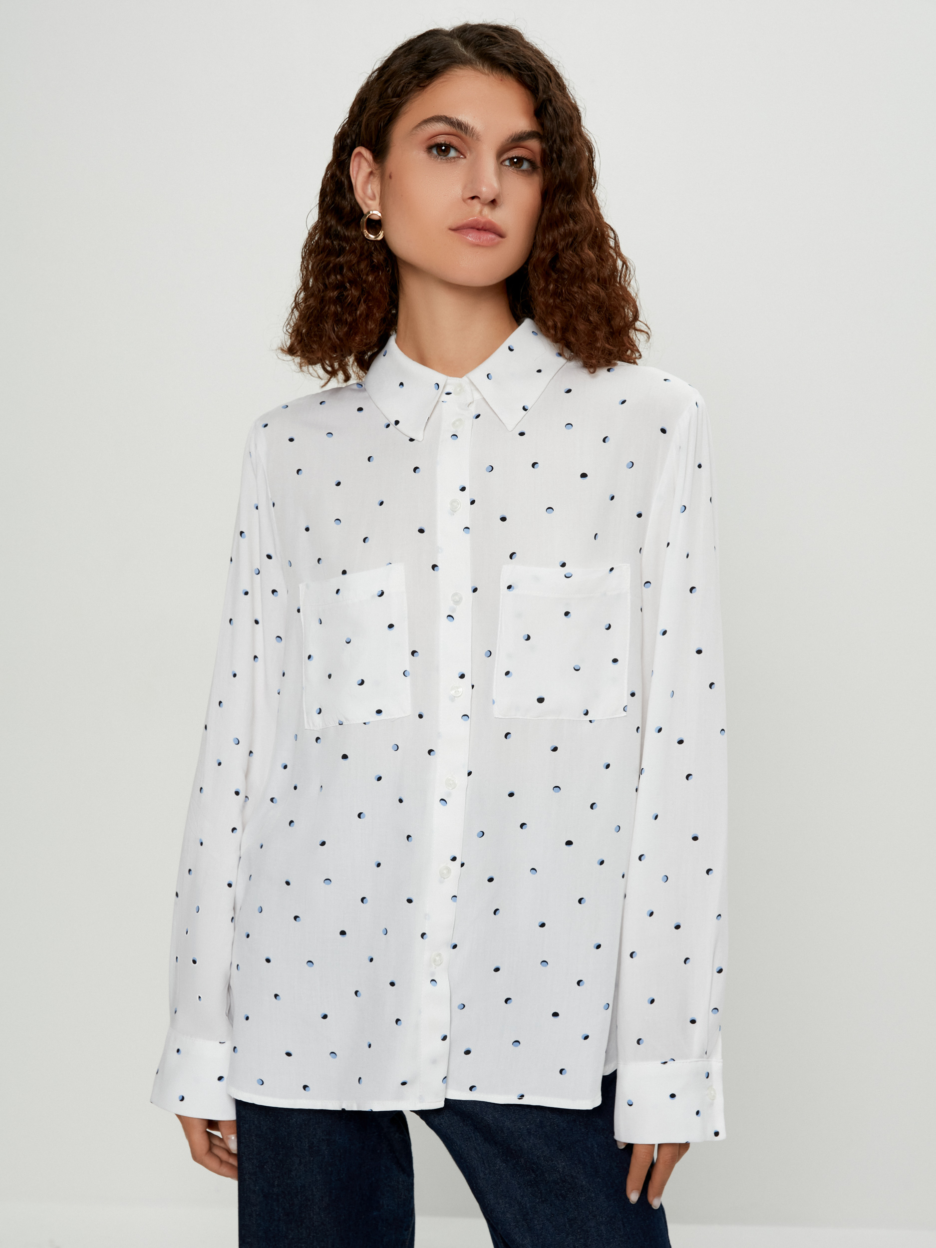 

Рубашка женская ZARINA 2368174377-203 синяя XS, 2368174377-203