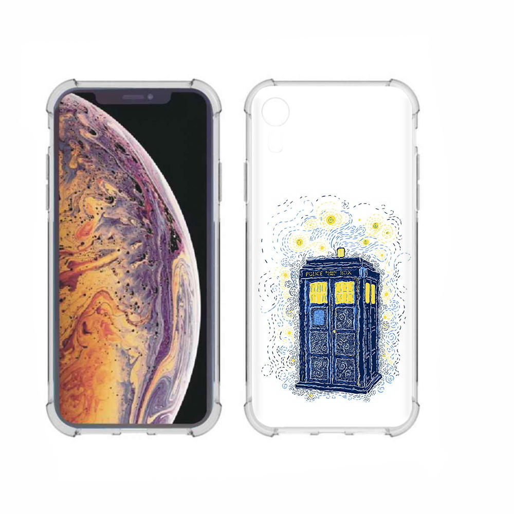 

Чехол MyPads Tocco для Apple iPhone XR будка рисунок, Прозрачный, Tocco