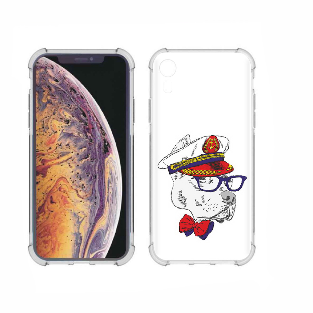 

Чехол MyPads Tocco для Apple iPhone XR бульдог, Прозрачный, Tocco