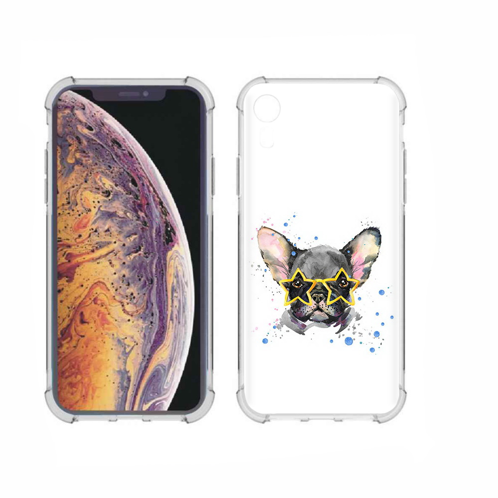 

Чехол MyPads Tocco для Apple iPhone XR буля в очках, Прозрачный, Tocco