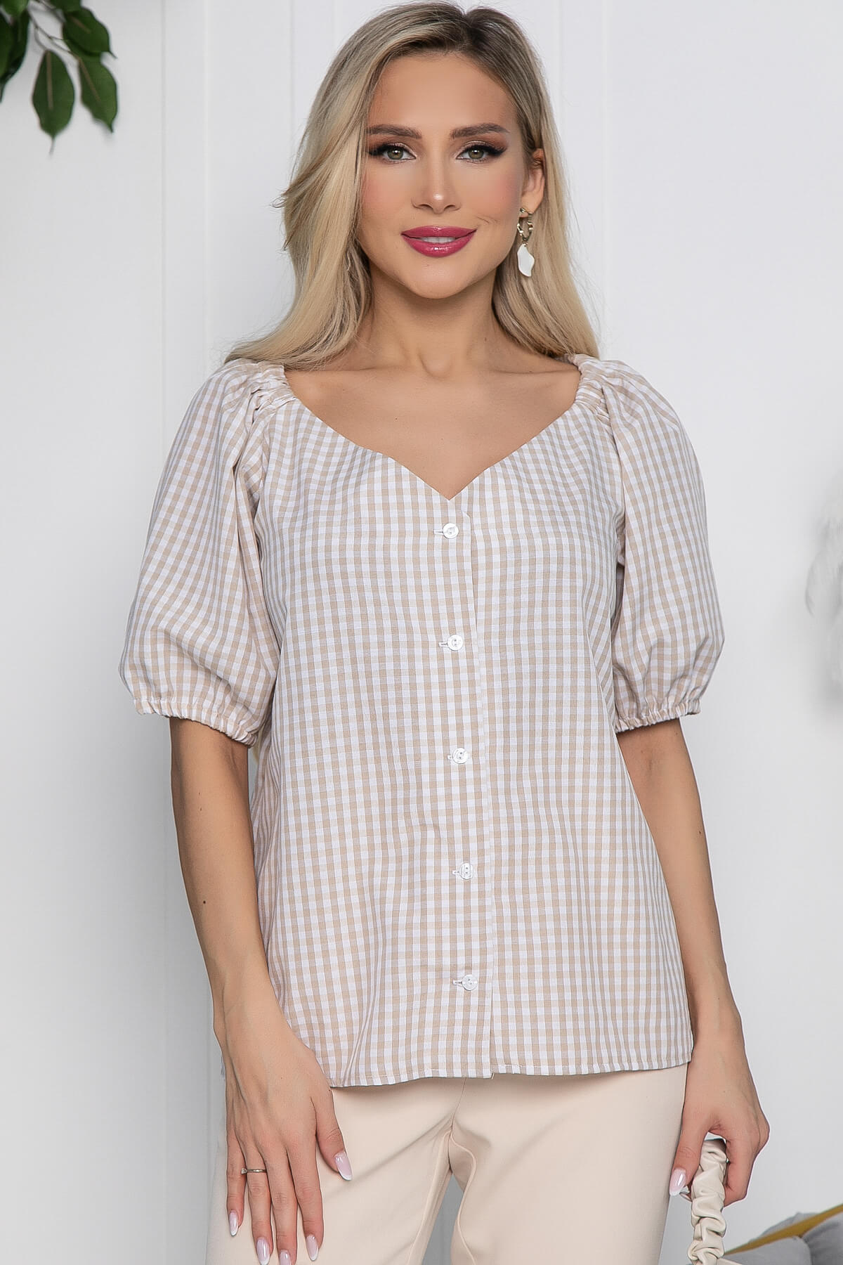 

Блуза женская LT Collection Джейн бежевая 52 RU, Бежевый, Джейн