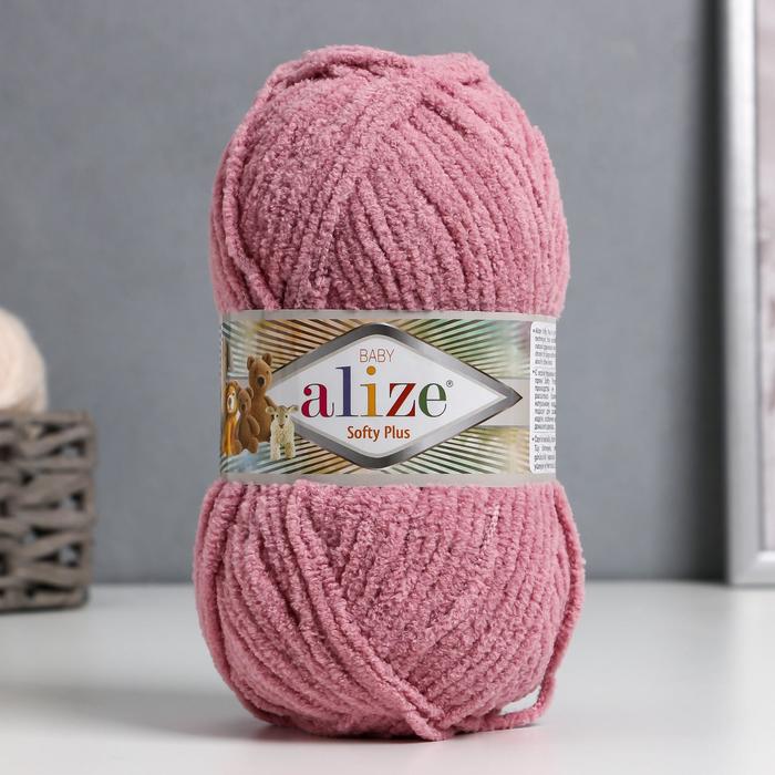 

Пряжа Alize Softy Plus 100% микрополиэстер 120м/100г 295 розовый