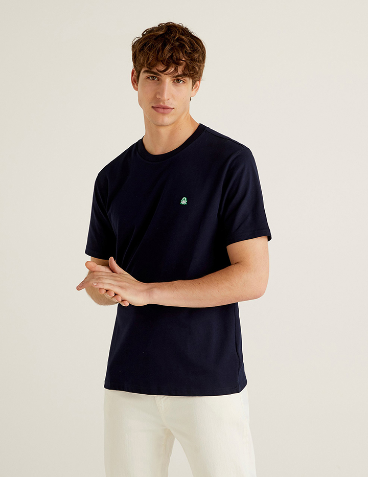 

Футболка мужская United Colors of Benetton 21A_3MI5J1AF7 синяя S