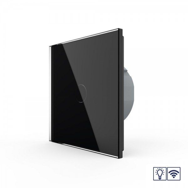

VL-C701DR-12 Сенсорный радиоуправляемый диммер LIVOLO 1 клавиша 1 пост Черный, Сенсорный радиоуправляемый диммер LIVOLO 1 клавиша 1 пост Черный
