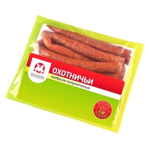 

Колбаски полукопченые Охотничьи ГОСТ Кронштадтский 300 г