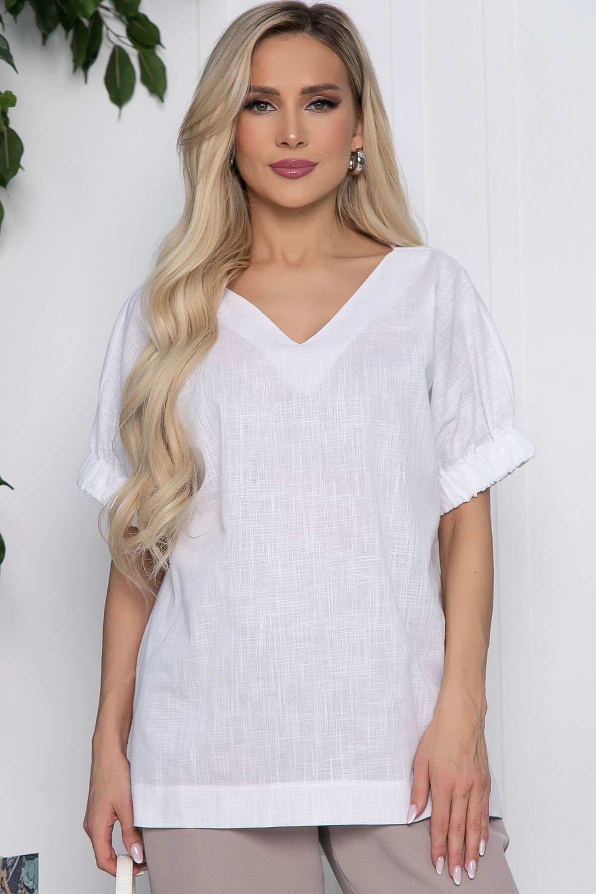 

Блуза женская LT Collection Джой белая 52 RU, Белый, Джой