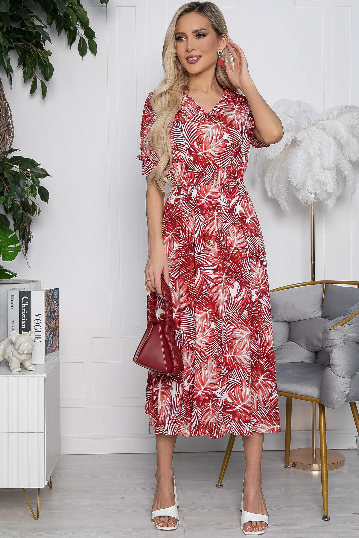 

Платье женское LT Collection Ирени красное 54 RU, Красный, Ирени